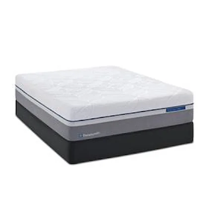 Queen 13 1/2" Plush Hybrid Mattress and 5" Low Profile Hybrid Foundation